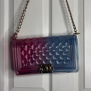 Gradient Pink and Blue Chain Bag